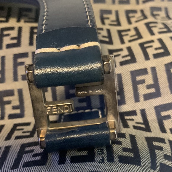 Fendi Zucchino handbag leather and canvas. - Picture 7 of 11